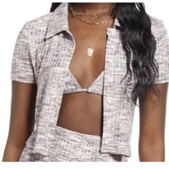 BP Studio Spacedye Shortsleeve Crop Shirt - Picture 2 of 9